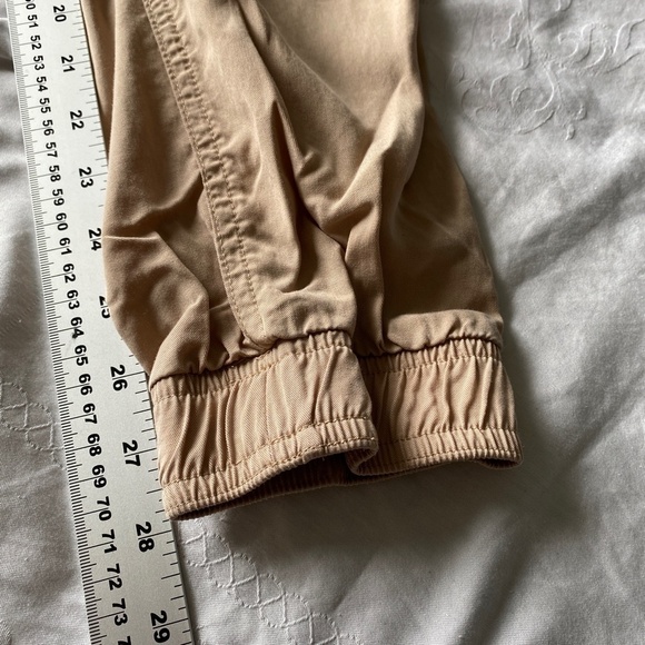 Garage 100% Tencel Light Tan Elastic High Waist Paper‎ Bag Jogger Pants XS - Picture 12 of 14